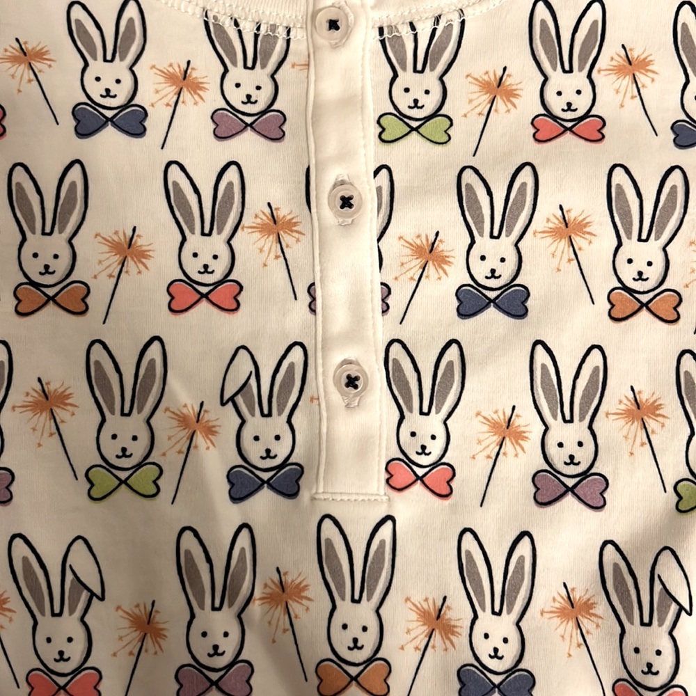 RARE*Roller Rabbit Celebration Bunnies Pajamas kids size 14